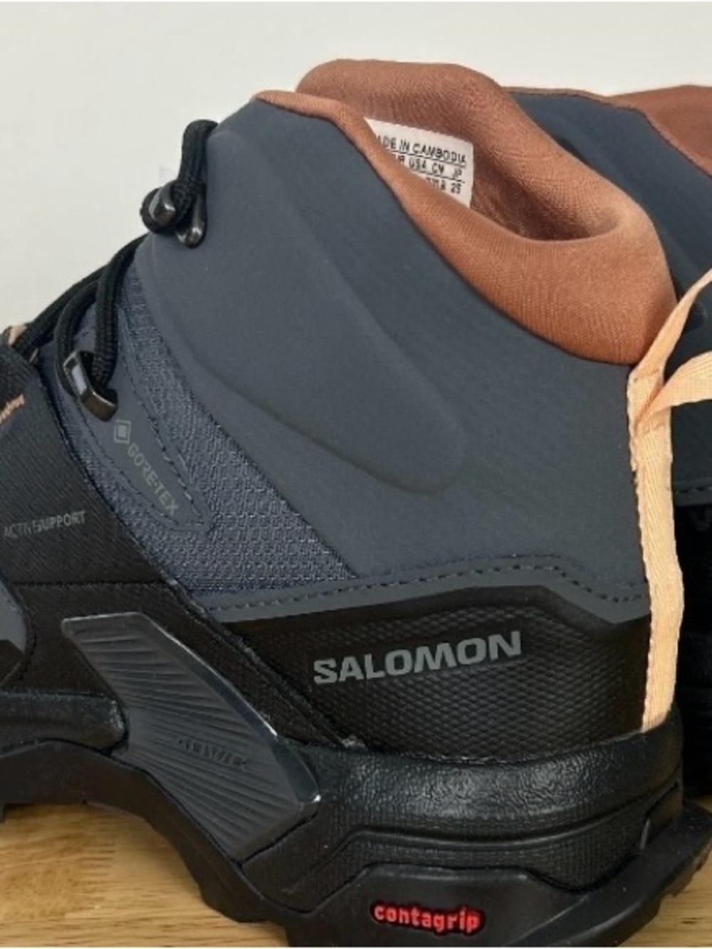 NEW Salomon X Ultra 4 Mid GTX Gore Tex WP Womens Hiking Boots Grey new - Picture 4 of 5